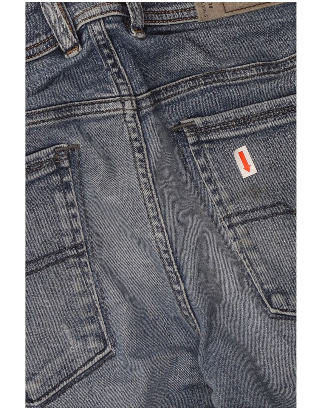 Женские потертые узкие джинсы DIESEL W29 L29, синий хлопок