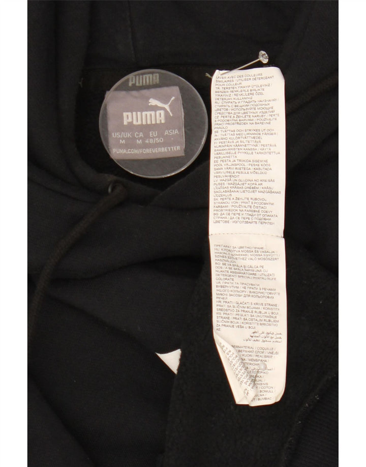 Мужской джемпер с капюшоном PUMA, черный, хлопковый, среднего размера