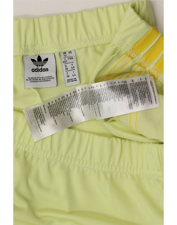 Женские спортивные шорты Adidas UK 12, средний желтый полиэстер