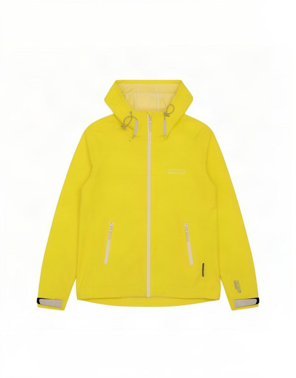 Женская дождевик с капюшоном Superdry UK 12, полиэстер среднего желтого цвета