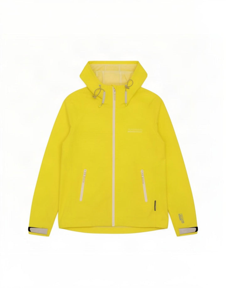 Женская дождевик с капюшоном Superdry UK 12, полиэстер среднего желтого цвета