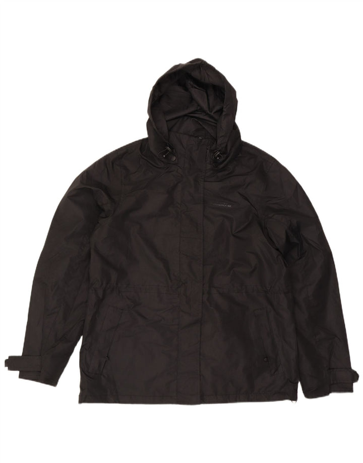 Женская дождевик с капюшоном Mountain Warehouse UK 14, большой черный полиэстер
