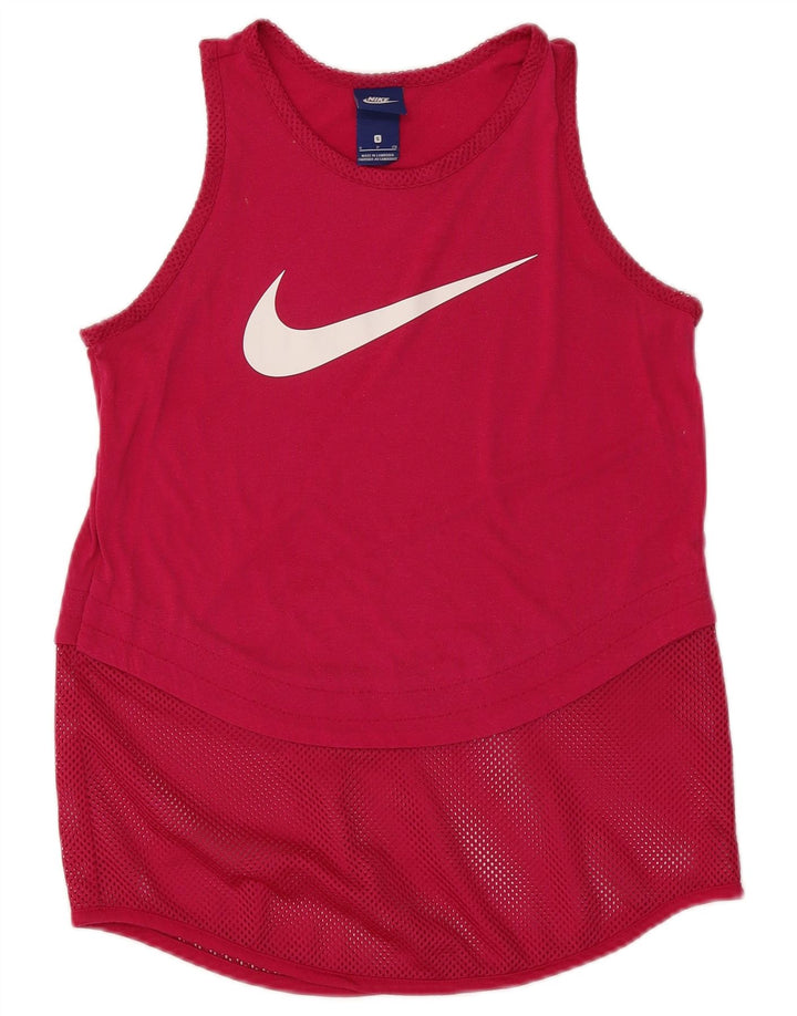 Женский жилет с графическим принтом Nike UK 10, маленький розовый