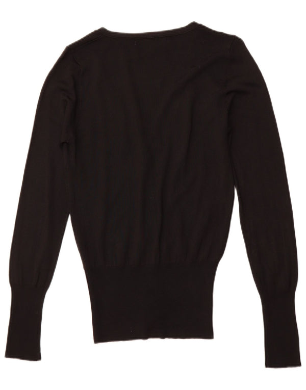 Женский кардиган ZARA UK 10, маленький черный вискоза