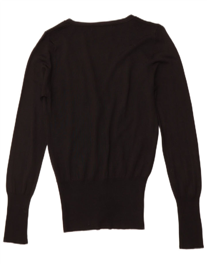 Женский кардиган ZARA UK 10, маленький черный вискоза