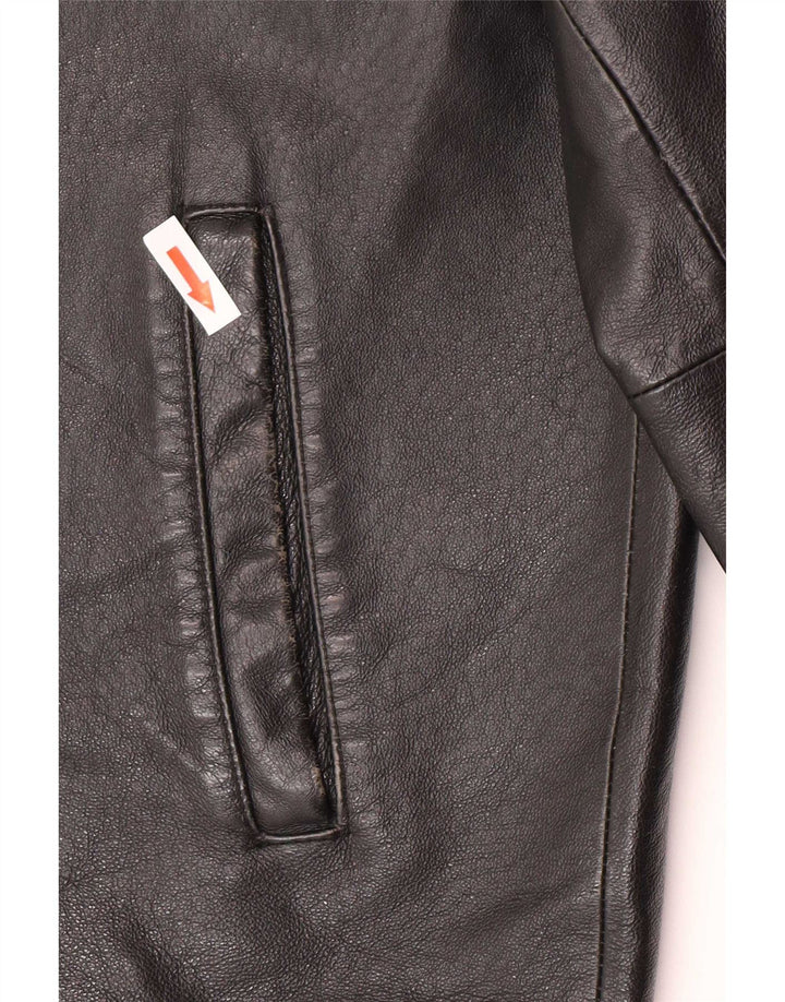 Винтажная мужская кожаная куртка IT 48 Medium Black