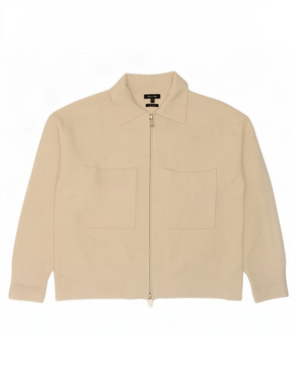Женский свитер-кардиган большого размера Massimo Dutti UK 10, маленький Off White