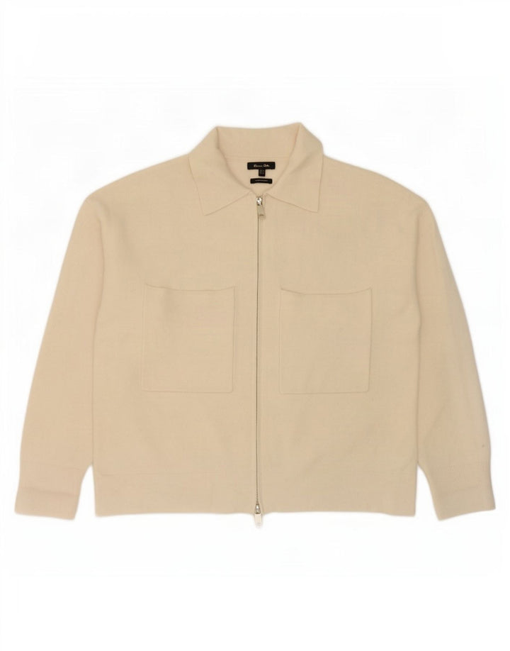 Женский свитер-кардиган большого размера Massimo Dutti UK 10, маленький Off White