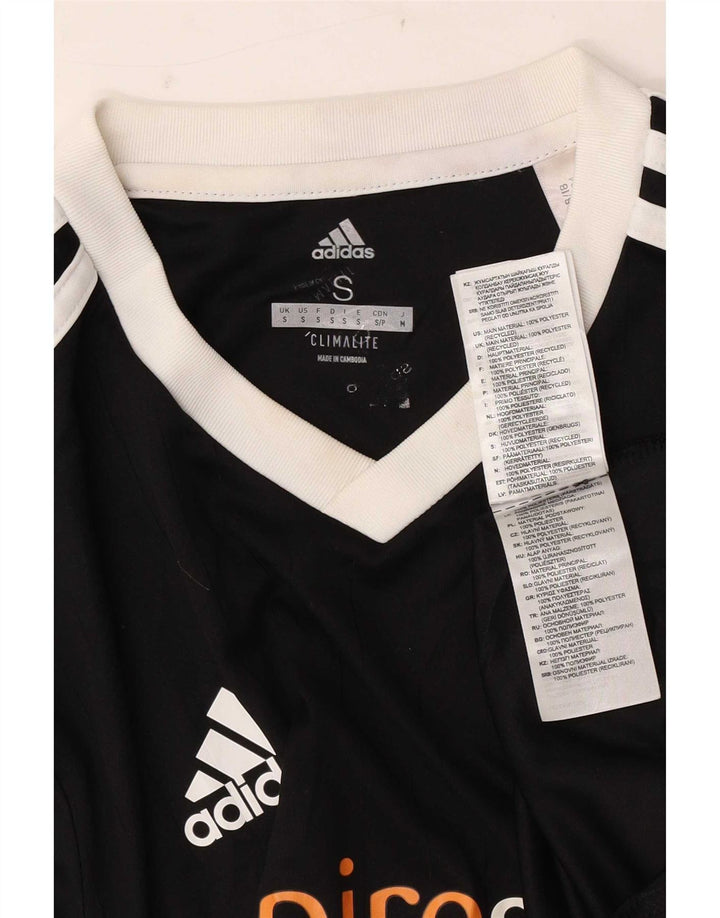 Мужская футболка Adidas Climalite с рисунком, маленький черный полиэстер