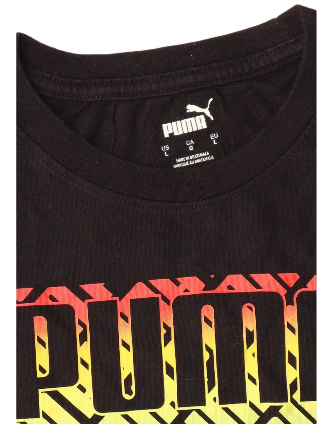 Мужская футболка с рисунком PUMA, большая черная