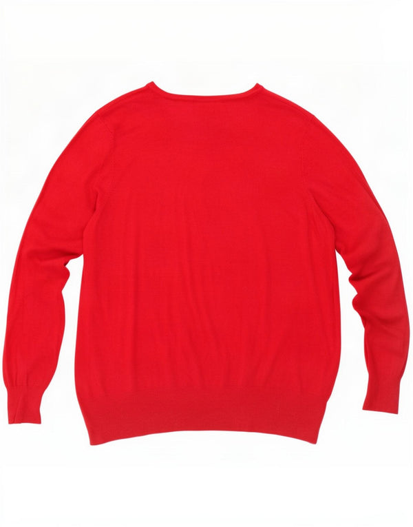 Женский кардиган Marks & Spencer UK 22 3XL Красный вискоза