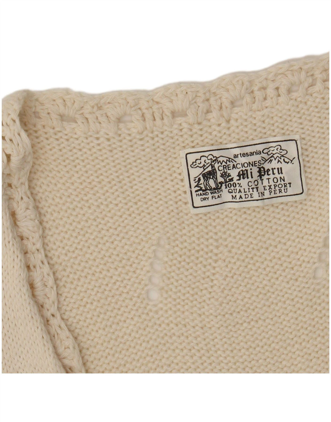 ARTESANIA Женский кардиган без рукавов UK 12, средний цвет, белый хлопок