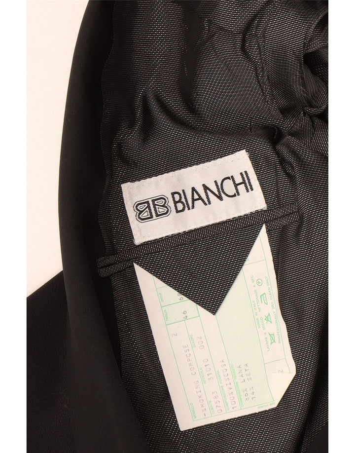 Мужской пиджак на 1 пуговице Bianchi IT 46, маленький, серый, шерсть