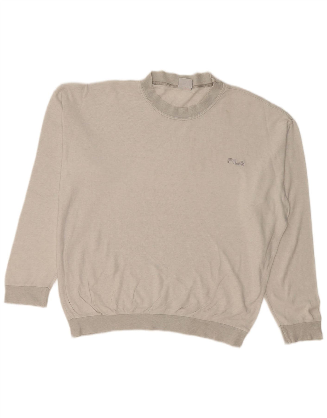 FILA Мужской топ свободного кроя с длинными рукавами, средний серый