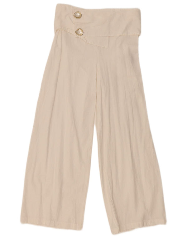 Blanc Du Nil Женские укороченные брюки с высокой талией EU 36 Small W28 L26 Белые