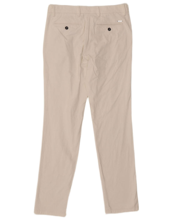 Мужские брюки-чиносы MASSIMO DUTTI Slim Fit EU 42, большие W32 L31, белые