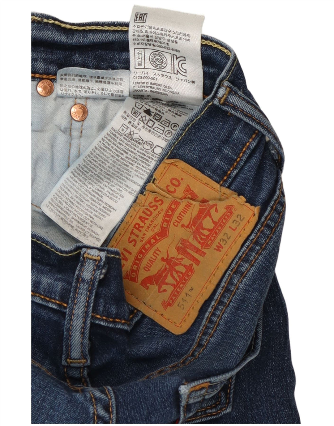 Женские джинсы LEVI'S 511 Slim W32 L29 Синие, хлопок
