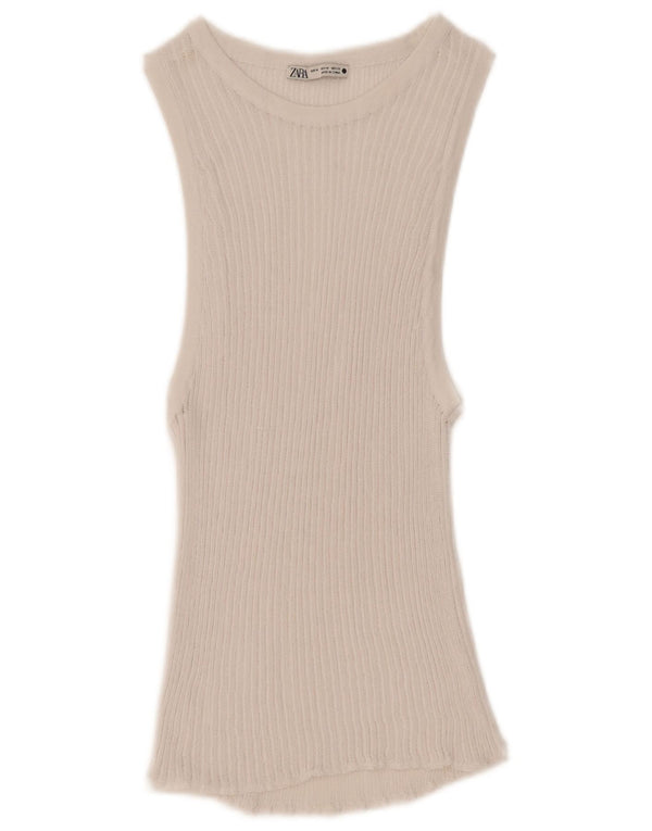 Женский жилет Zara UK 14, средний белый