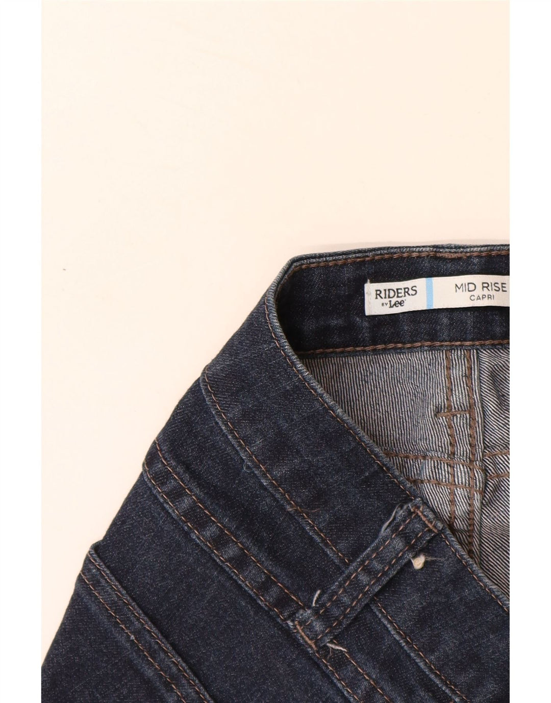 Женские капри LEE Riders со средней посадкой США 14, большие W34 L19, темно-синие