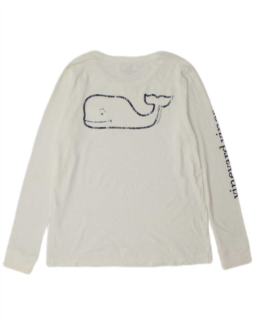 VINEYARD VINES Мужской топ с рисунком, длинный рукав, средний белый хлопок, хлопок