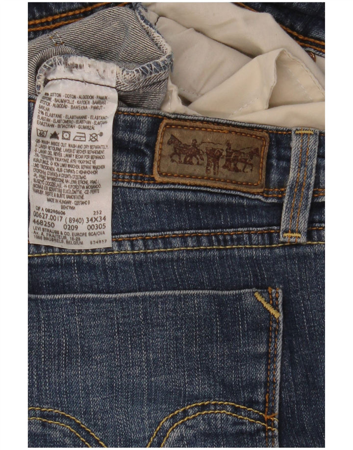 Женские прямые джинсы Levi's 627 W34 L30 синие, хлопок
