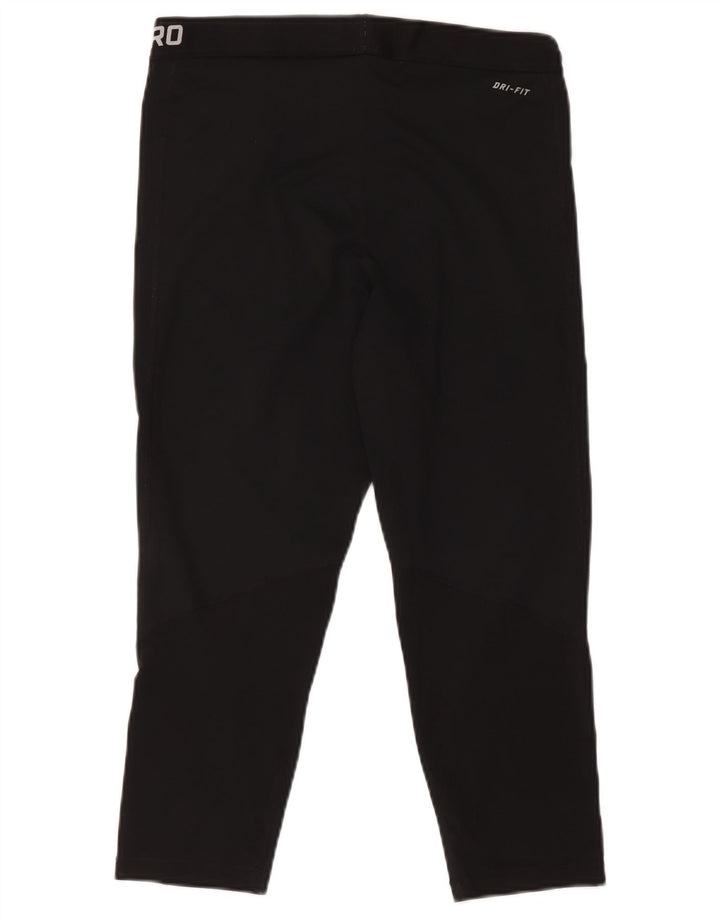 Женские леггинсы-капри с рисунком Nike Dri Fit UK 18 XL, черный полиэстер