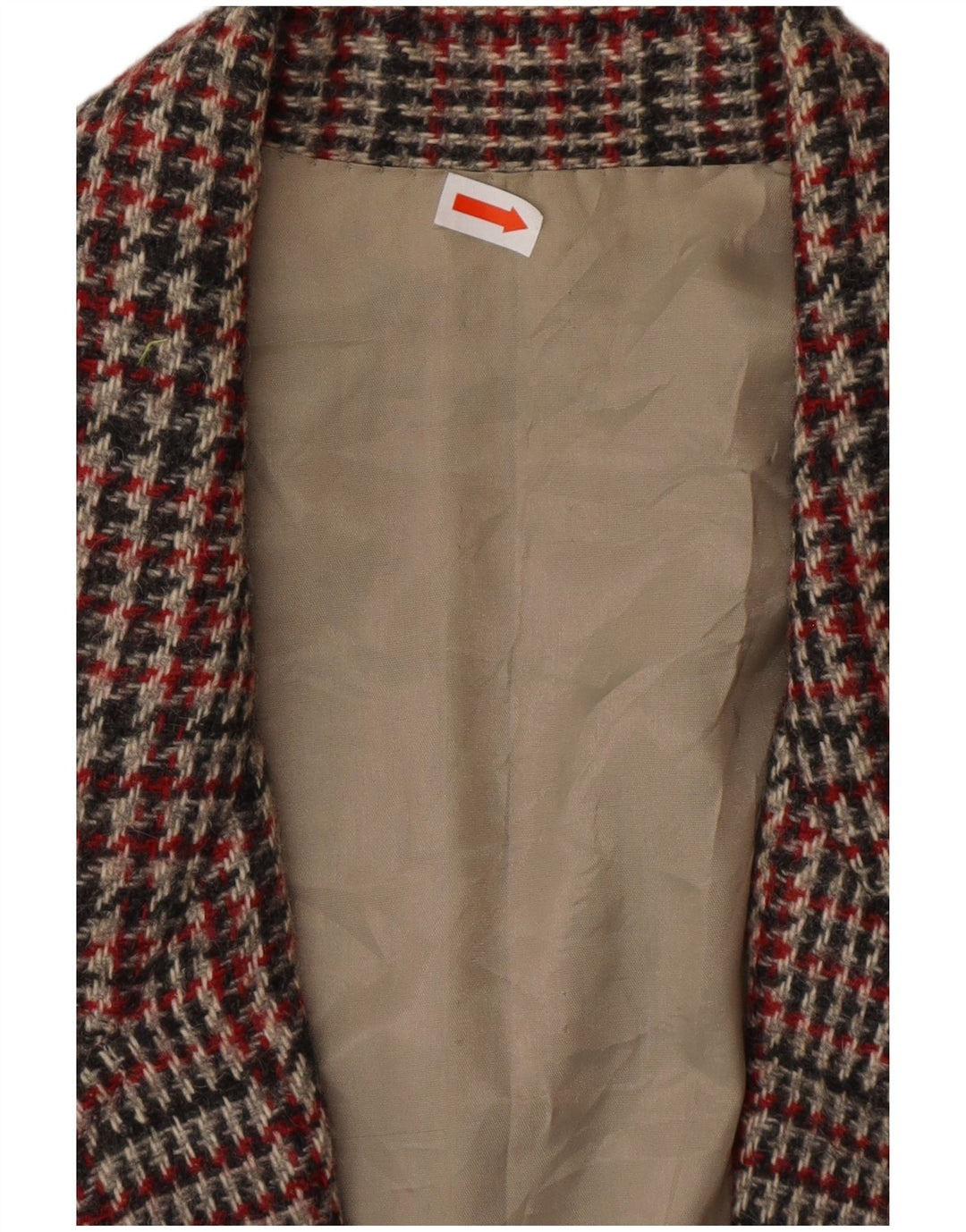 ВИНТАЖНЫЙ женский пиджак UK 16, большой разноцветный узор "гусиные лапки"