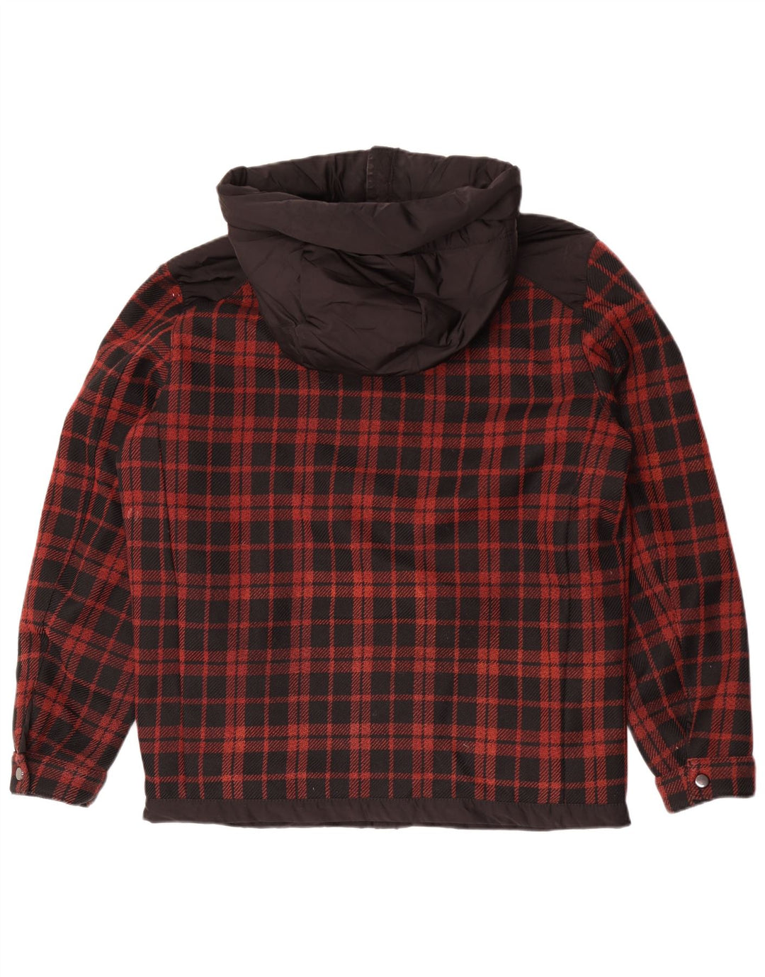 Мужская спортивная куртка с капюшоном Zara UK 40, большая черная клетка, полиэстер