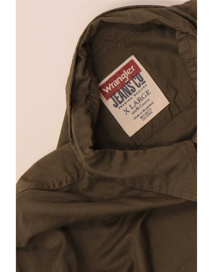 Мужская рубашка Wrangler XL цвета хаки, хлопок