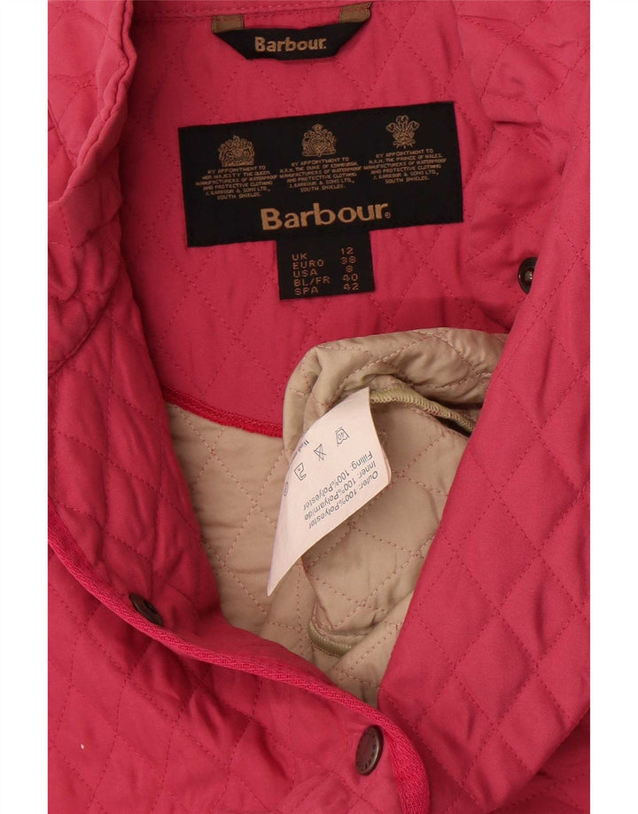 Женский стеганый жилет Barbour UK 12, полиэстер среднего розового цвета