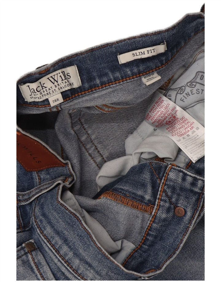 Мужские узкие джинсы Jack Wills W28 L30 синие, хлопок