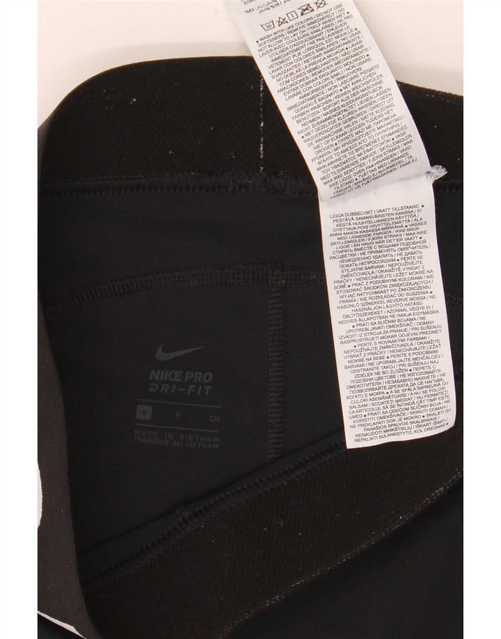 Женские спортивные шорты Nike Dri Fit с графическим рисунком UK 8, маленькие черные из полиэстера
