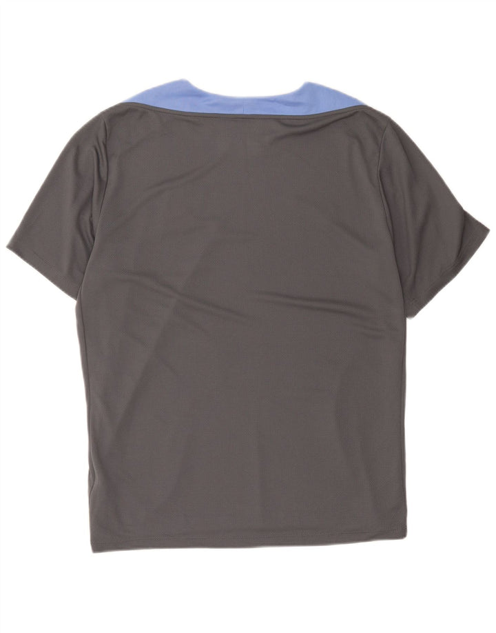 Мужская футболка Nike Dri Fit Top XL, серый полиэстер с цветными блоками