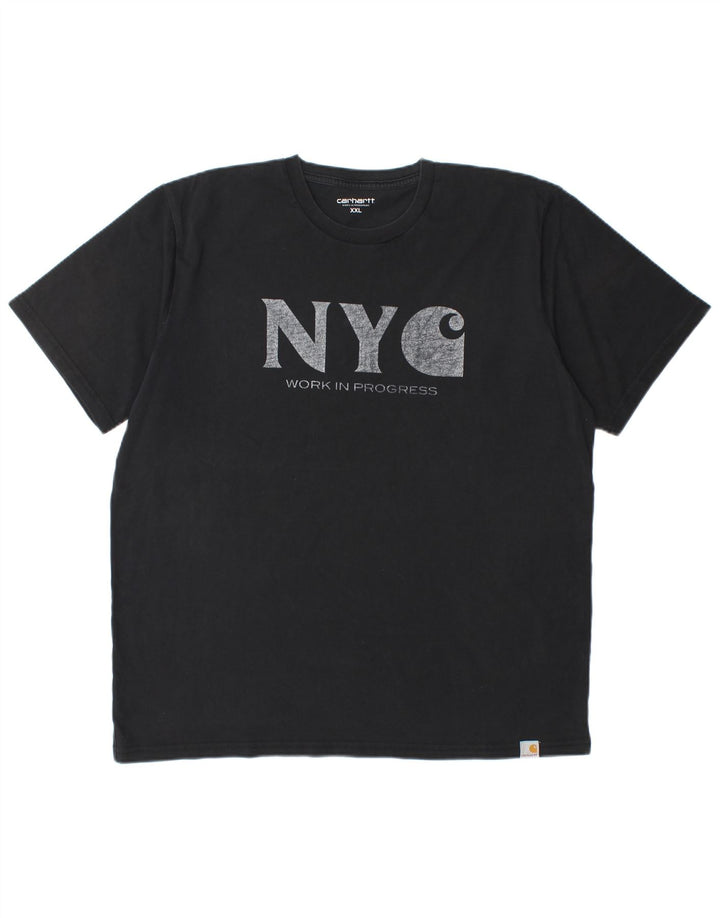 Мужская футболка CARHARTT с рисунком 2XL, черный хлопок