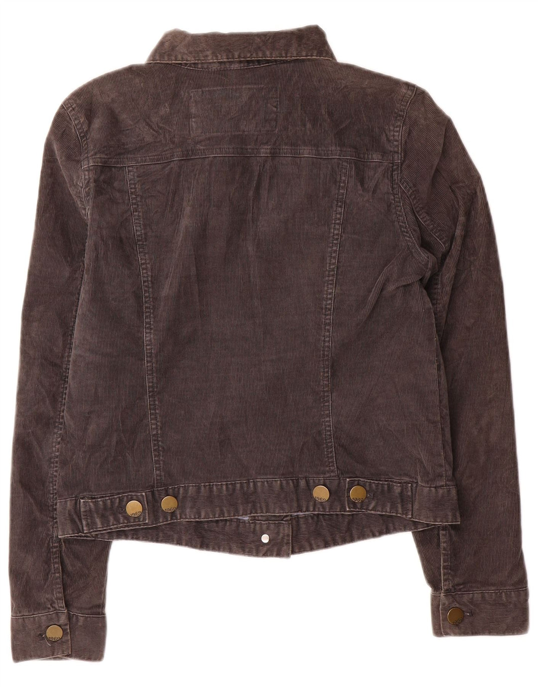 Женская укороченная вельветовая куртка Gap UK 14, хлопок среднего серого цвета