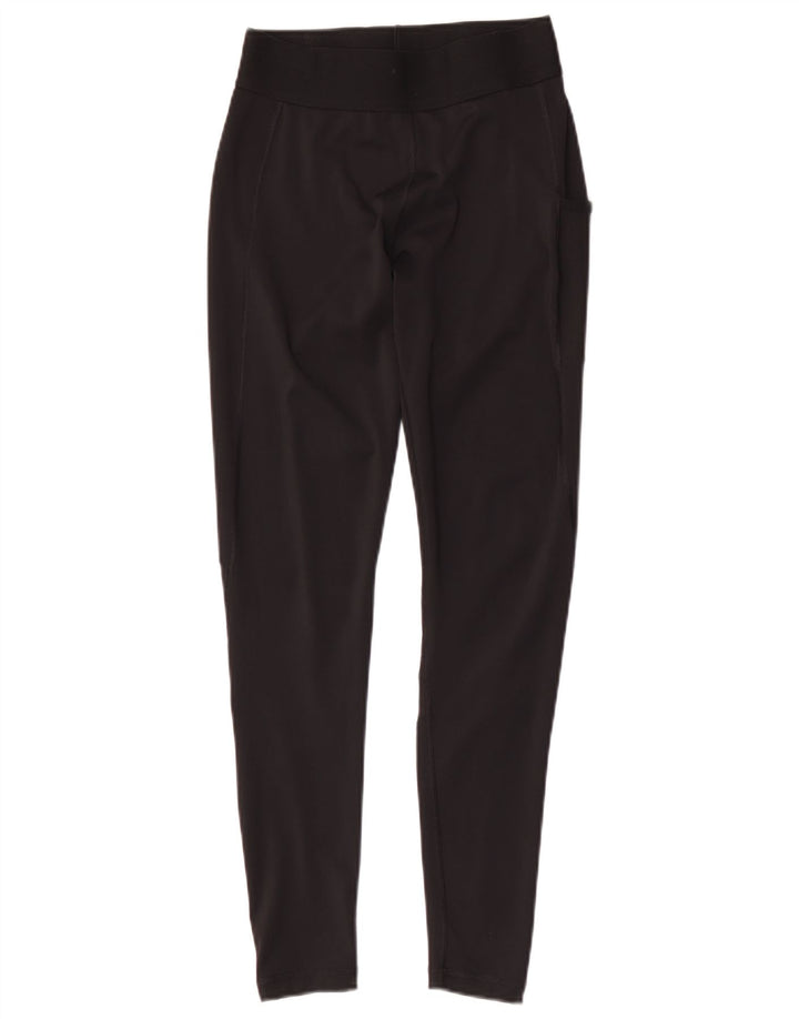 Женские леггинсы Adidas Tech Fit с рисунком, Великобритания, маленький размер 8/10, черный полиэстер