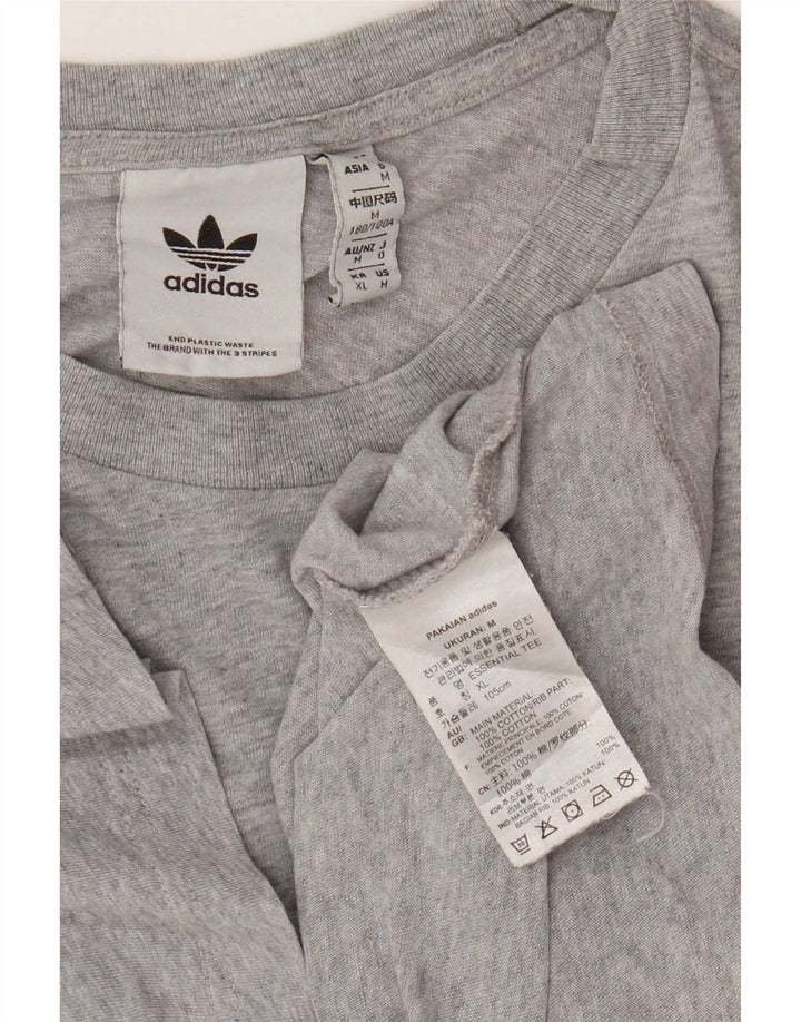 Adidas Мужская футболка из хлопка среднего серого цвета с крапинками