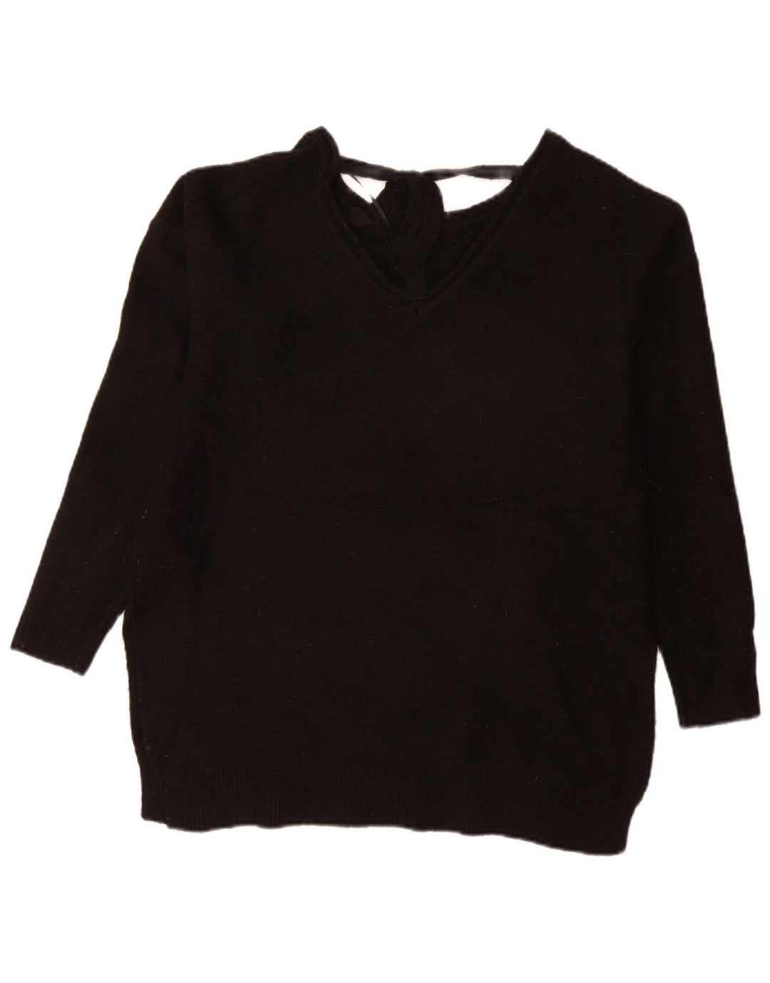 MARKS & SPENCER Womens Boat Neck Jumper Sweater UK 10 Small Black