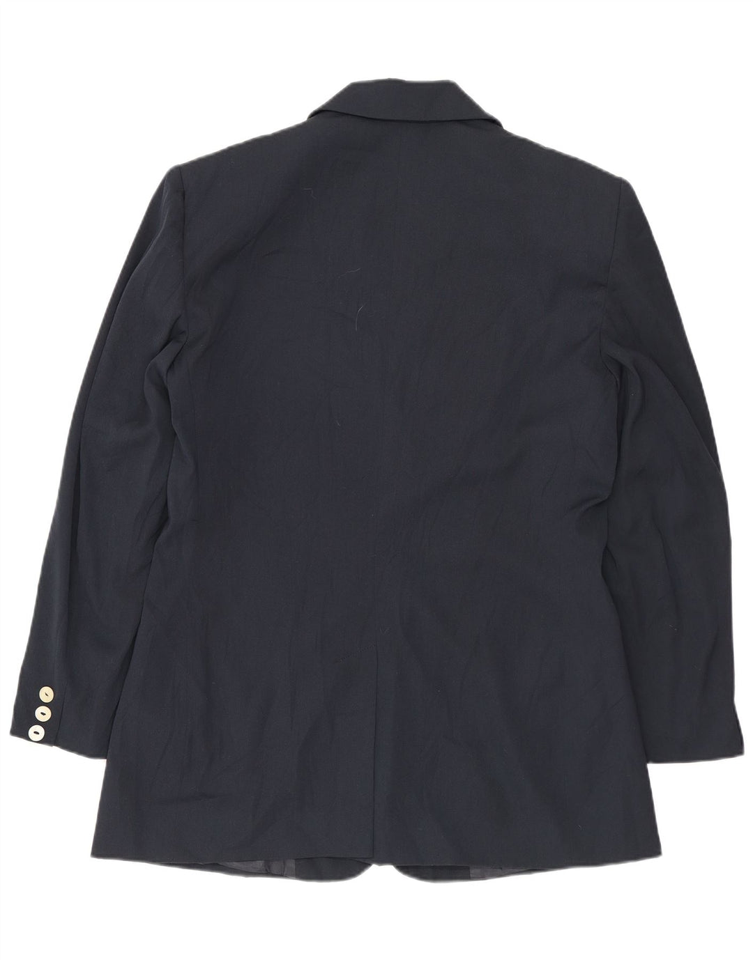 BENETTON Женский пиджак на 2 пуговицах IT 46 Большой Темно-Синий Полиэстер