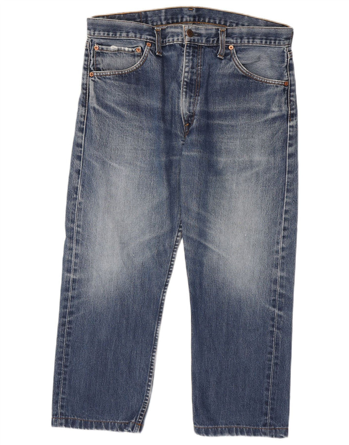 Мужские укороченные прямые джинсы LEVI'S 505 W36 L24 синие, хлопок