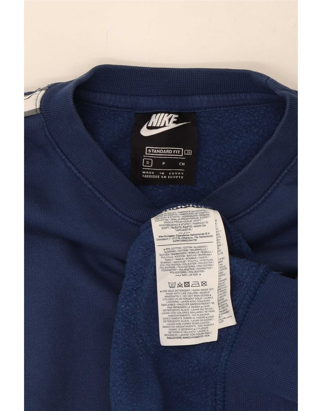 Мужской джемпер свободного кроя Nike Standard с графическим принтом, маленький темно-синий