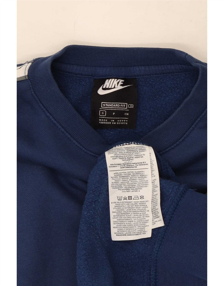 Мужской джемпер свободного кроя Nike Standard с графическим принтом, маленький темно-синий