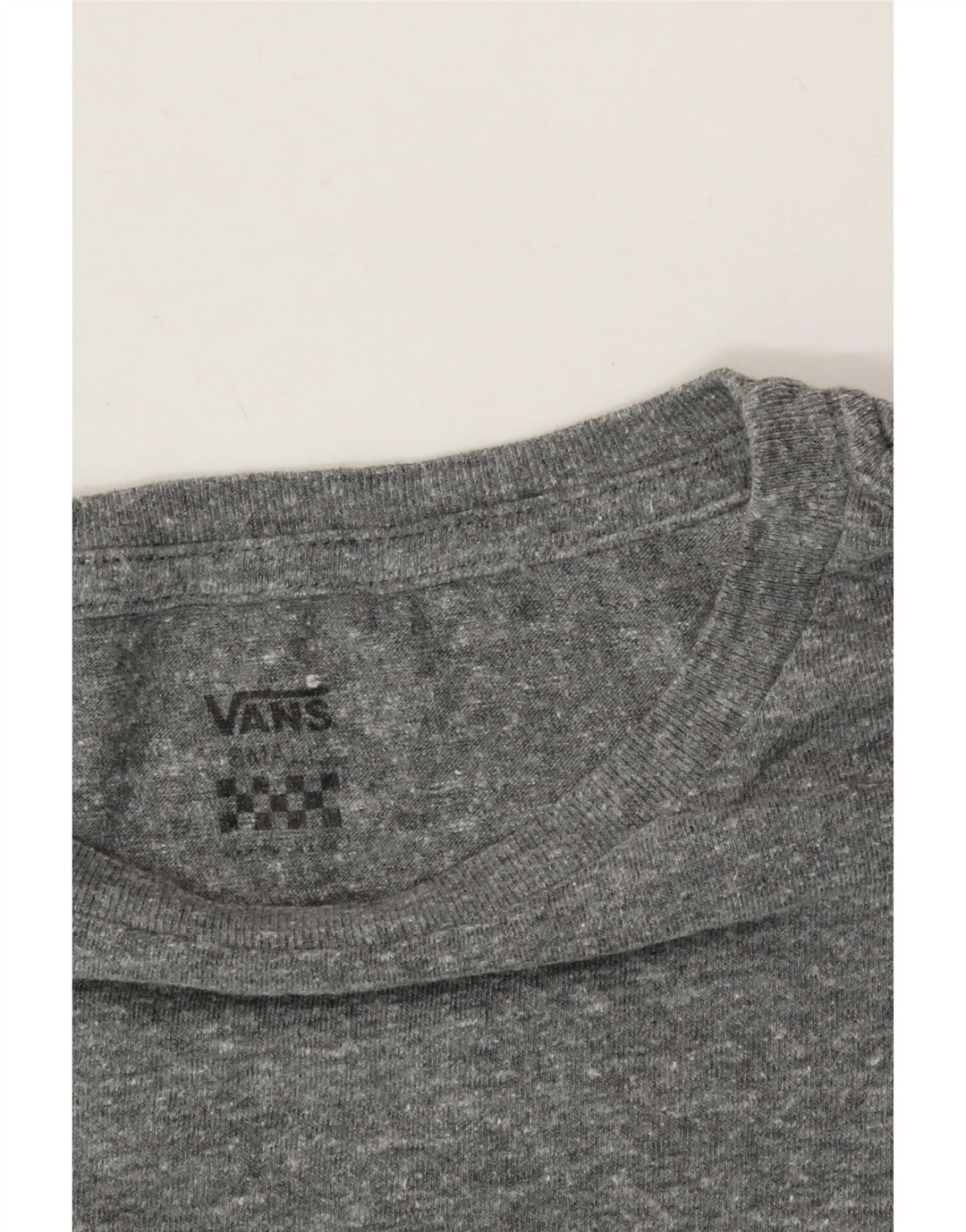VANS Womens Graphic T-Shirt Top UK 10 Small Grey Flecked Polyester Vintage Vans and Second-Hand Vans from Messina Hembry 