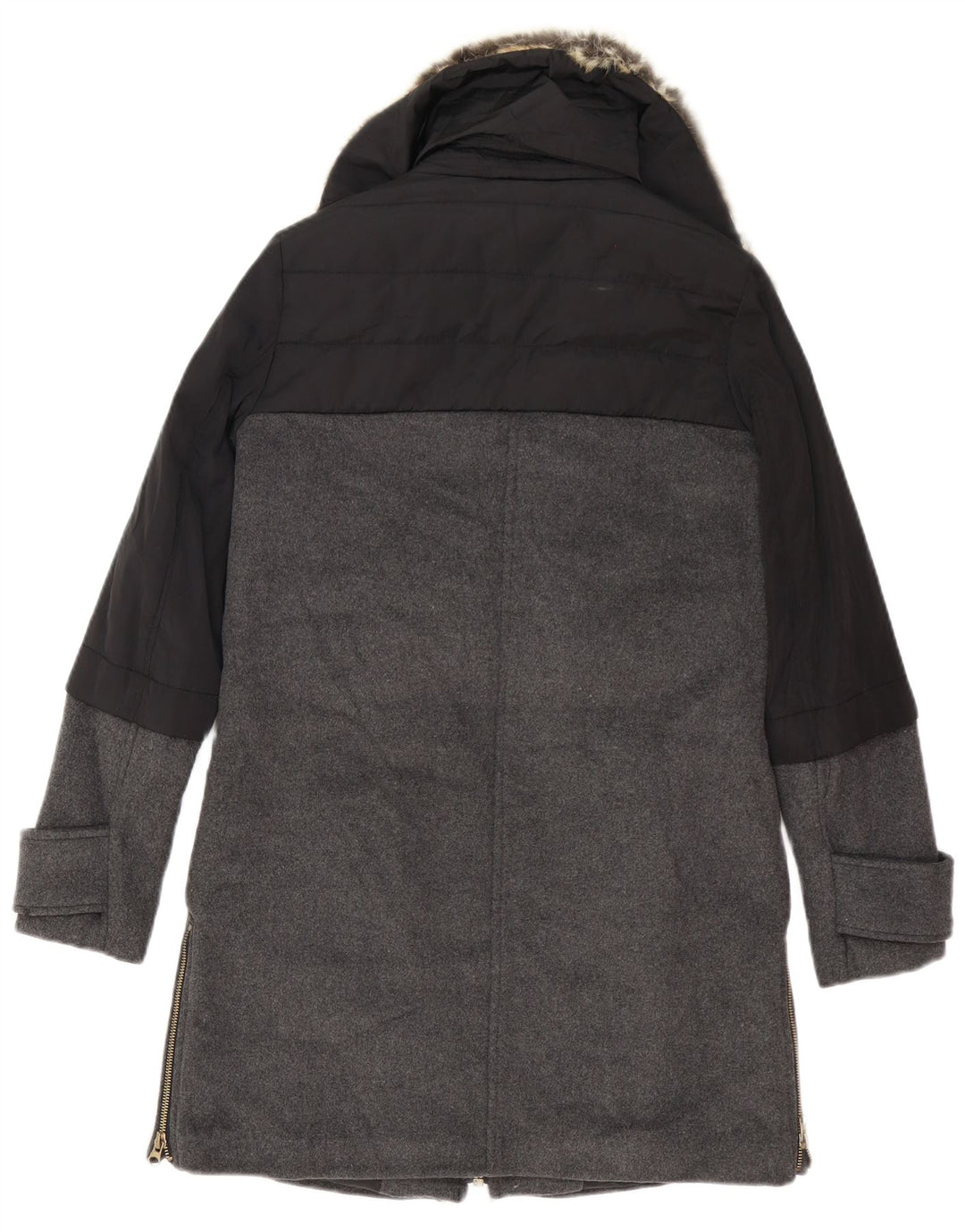 Женское пальто оверсайз Zara UK 6 XS, черное с цветными блоками