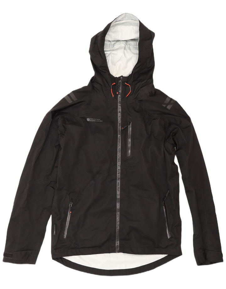 Мужская дождевик с капюшоном Mountain Warehouse UK 38, средний черный полиэстер