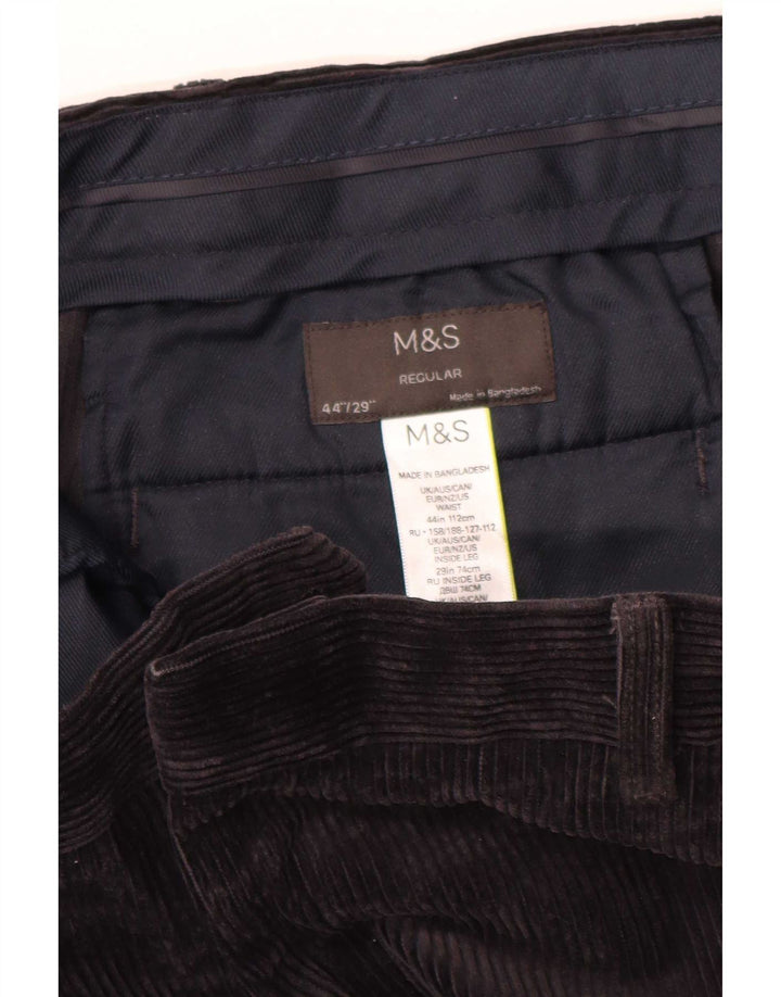 Мужские прямые вельветовые брюки Marks & Spencer W44 L29 черные