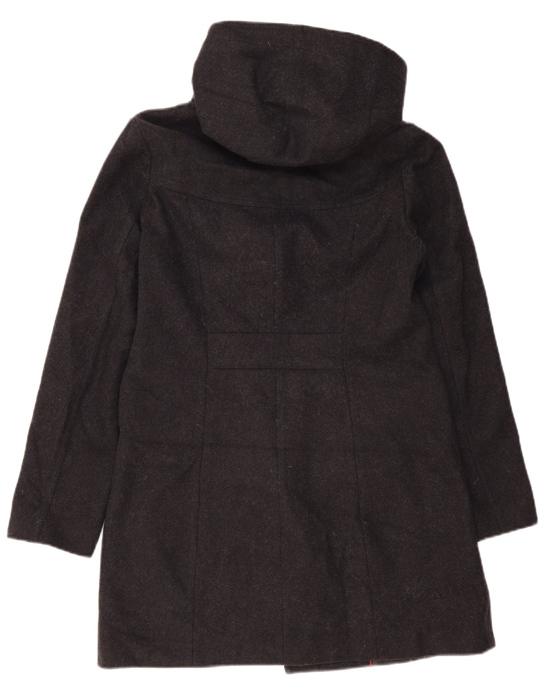 Женский дафлкот с капюшоном Tommy Hilfiger UK 10, маленький, серый, шерстяной