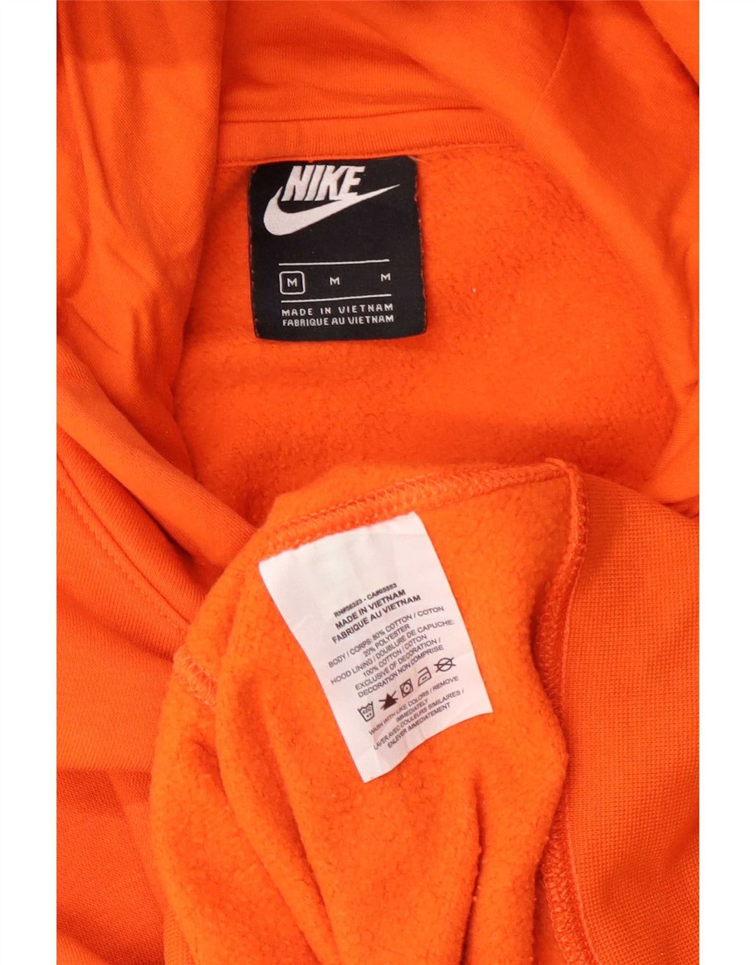 Мужской джемпер с капюшоном Nike среднего оранжевого цвета, хлопок