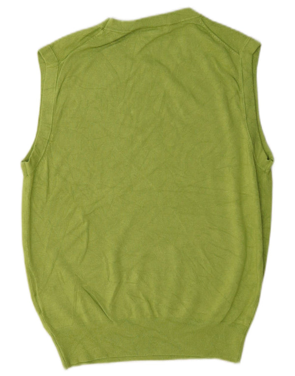 Zara Womens Vest Tank Top UK 18 XL Green Viscose