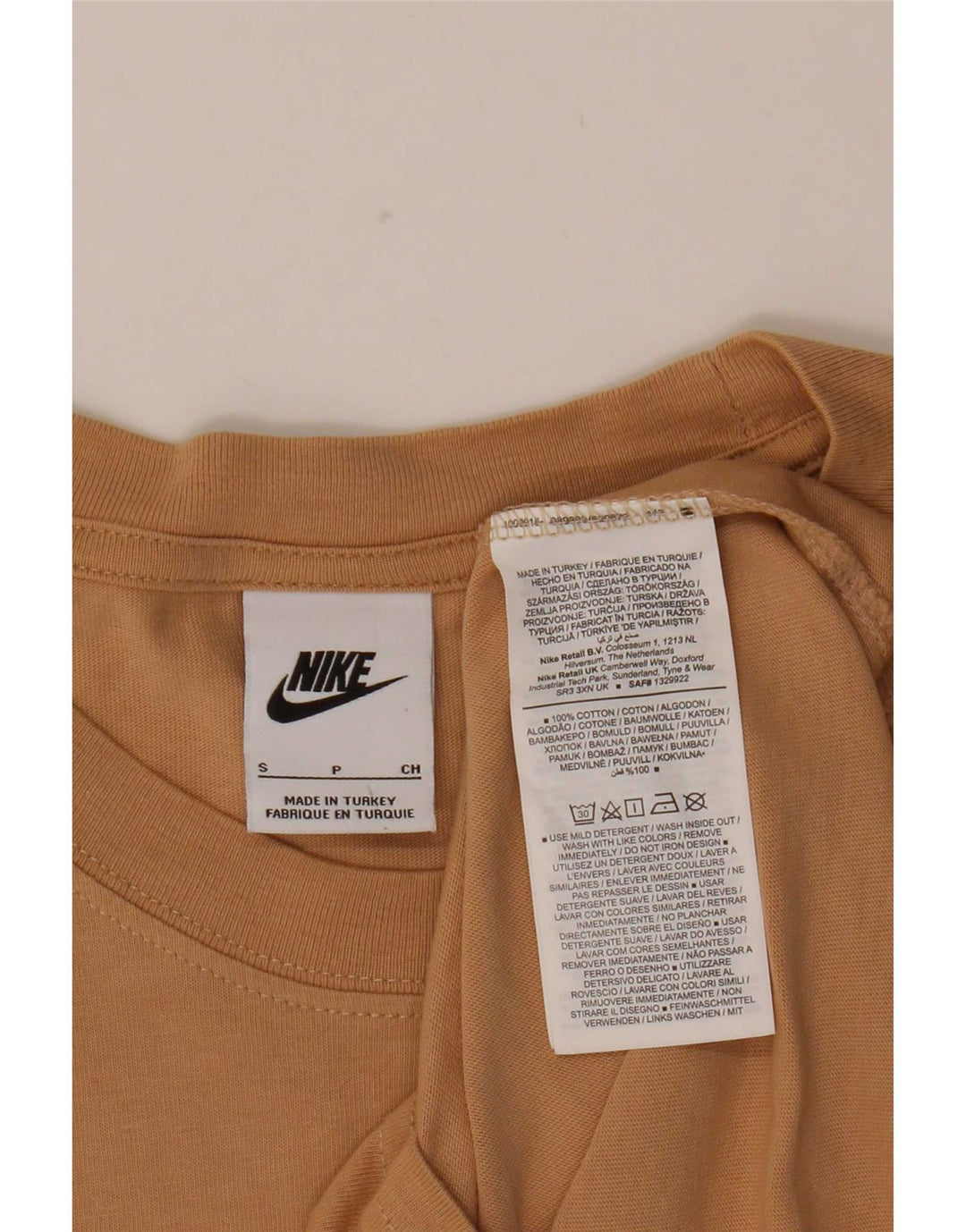 Мужская футболка с графическим рисунком Nike, маленький бежевый хлопок